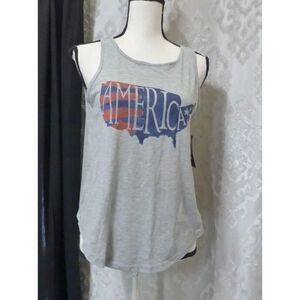 2KUHL
Women’s America Envelope Back Swing Tank Top, Heather Gray